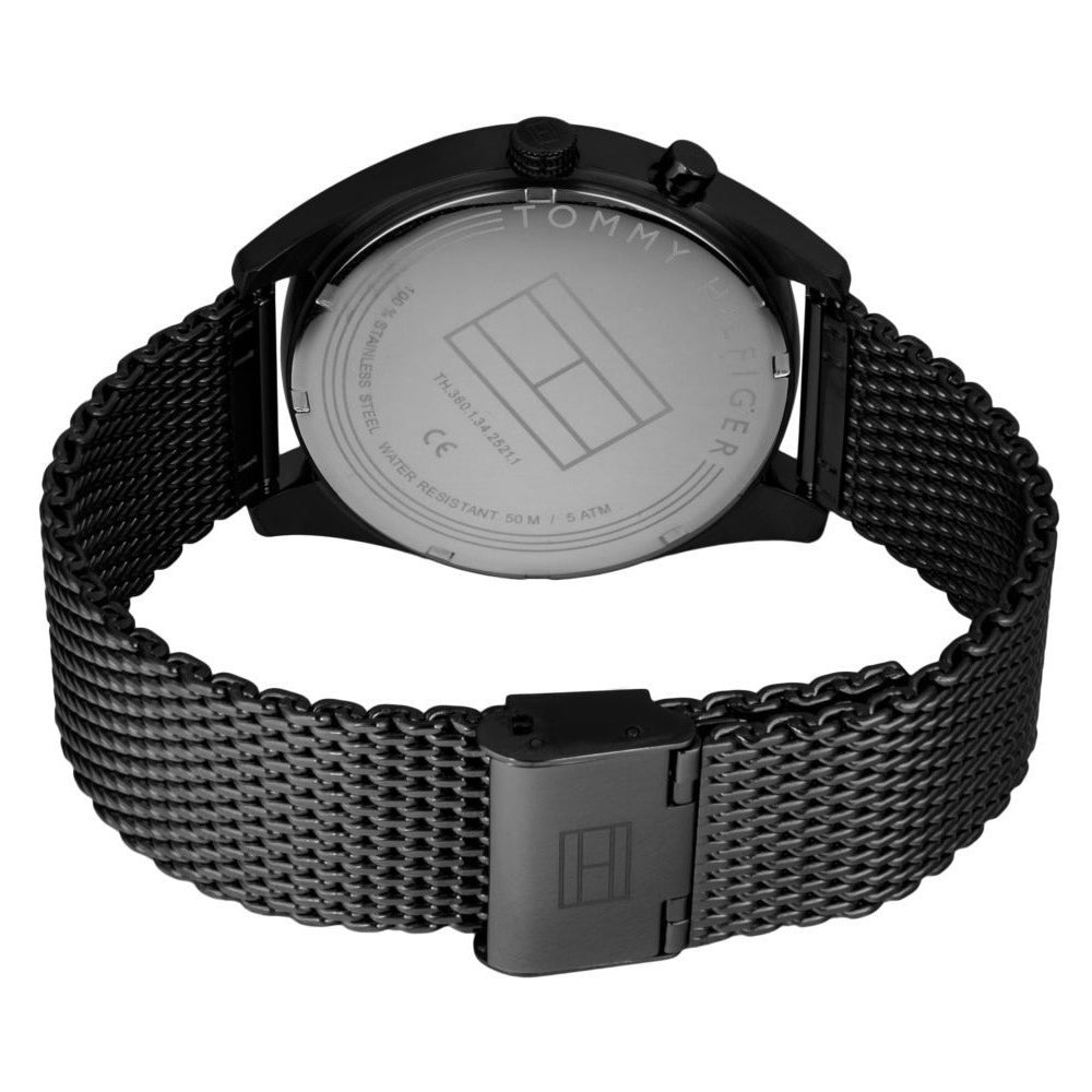 Tommy Hilfiger Deacon Analog Black Dial Black Mesh Bracelet Watch for Men - 1791547 Buy Now By Tommy Hilfiger