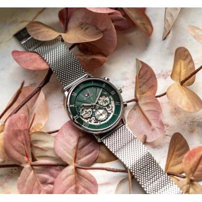 Tommy Hilfiger Legend Chronograph Green Dial Silver Mesh Bracelet Watch For Men - 1710567 Buy Now By Tommy Hilfiger