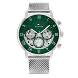Tommy Hilfiger Legend Chronograph Green Dial Silver Mesh Bracelet Watch For Men - 1710567 Buy Now By Tommy Hilfiger