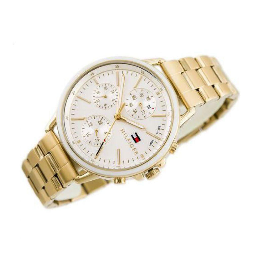 Tommy Hilfiger Carly White Dial Gold Steel Strap Watch for Women - 1781786 Buy Now By Tommy Hilfiger