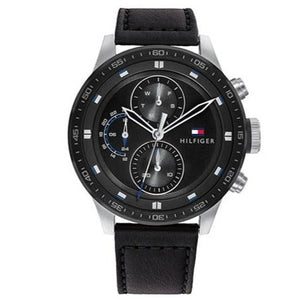 Tommy Hilfiger Trent Chronograph Quartz Black Dial Black Leather Strap Watch For Men - 1791810 Buy Now By Tommy Hilfiger