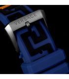Versace Iconic Dominus Chronograph Blue Dial Blue Rubber Strap Watch For Men - VE6H00323 Buy Now By Versace