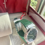 Salvatore Ferragamo F-80 Classic Green Dial Green Leather Strap Watch for Men - SFDT00519 Buy Now By Salvatore Ferragamo