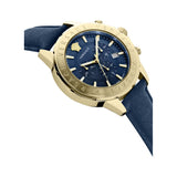 Versace Casual Chronograph Blue Dial Blue Leather Strap Watch for Men - VERG004-18 Buy Now By Versace
