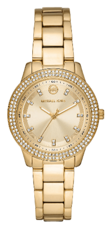 Michael Kors Tibby Pave Gold Dial Gold Steel Strap Watch for Women - MK1057 Buy Now By Michael Kors