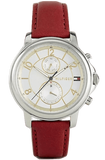 Tommy Hilfiger Claudia White Dial Red Leather Strap Watch for Women - 1781816 Buy Now By Tommy Hilfiger