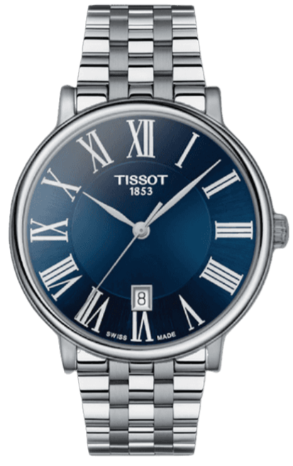 Tissot Carson Premium Blue Dial Silver Steel Strap Watch for Men - T122.410.11.043.00 Buy Now By Tissot
