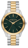 Michael Kors Slim Runway Quartz Green Dial Two Tone Steel Strap Watch for Women - MK9149 Buy Now By Michael Kors