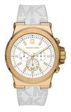 Michael Kors Dylan Chronograph White Dial White Rubber Strap Watch For Men - MK8937 Buy Now By Michael Kors