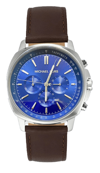 Michael Kors Sullivan Quartz Blue Dial Brown Leather Strap Watch For Men - MK8996 Buy Now By Michael Kors