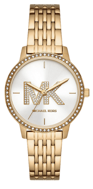 Michael Kors Three Hand Silver Dial Gold Steel Strap Watch for Women - MK1051 Buy Now By Michael Kors