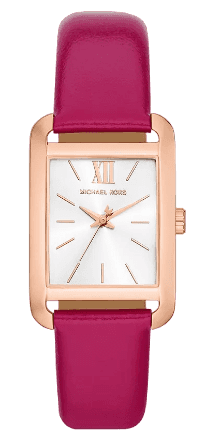 Michael Kors Monroe Three Hand White Dial Pink Leather Strap Watch for Women - MKO1029 Buy Now By Michael Kors