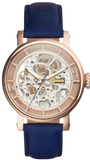 Fossil Original Boyfriend Skeleton White Dial Blue Leather Strap Watch for Women - ME3086 Buy Now By Fossil