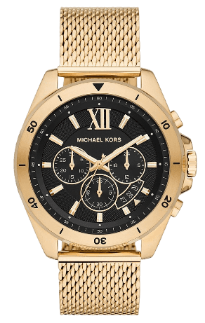 Michael Kors Brecken Chronograph Black Dial Gold Mesh Strap Watch For Men - MK8867 Buy Now By Michael Kors