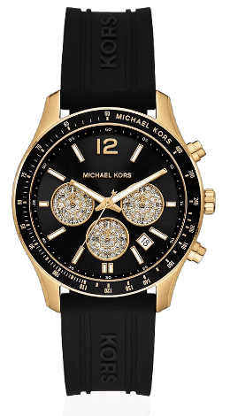 Michael Kors Berkley Chronograph Black Dial Black Rubber Strap Watch for Men - MKO1038 Buy Now By Michael Kors