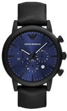 Emporio Armani Luigi Analog Blue Dial Black Leather Strap Watch For Men - AR11351 Buy Now By Emporio Armani