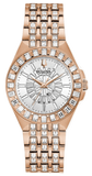 Bulova Phantom White Dial with Swarovski Baguettes Rose Gold Steel Strap Watch for Women - 98L268 Buy Now By Bulova