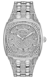Bulova Phantom Swarovski Crystal Pave Silver Dial Silver Steel Strap Watch for Men - 98B296 Buy Now By Bulova