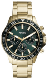 Fossil Bannon Multifunction Chronograph Green Dial Gold Steel Strap Watch for Men - BQ2493 Buy Now By Fossil