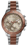 Fossil Bannon Multifunction Brown Dial Two Tone Steel Strap Watch for Men - BQ2502 Buy Now By Fossil