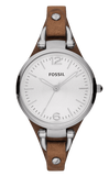 Fossil Georgia White Dial Brown Leather Strap Watch for Women - ES3060 Buy Now By Fossil