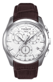 Tissot Couturier Chronograph White Dial Brown Leather Strap Watch For Men - T035.617.16.031.00 Buy Now By Tissot