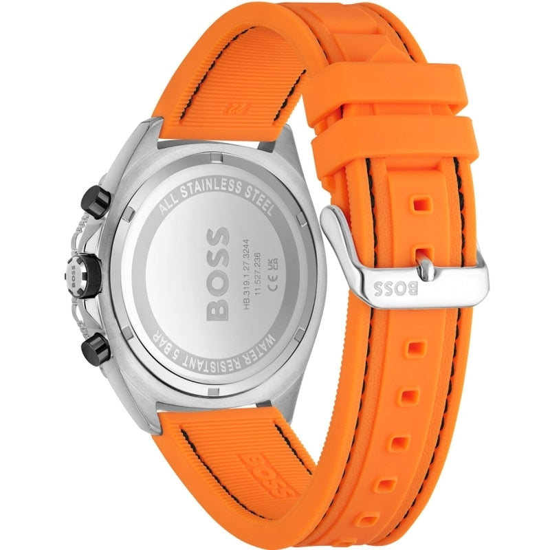 Hugo Boss Energy Chronograph Quartz Black Dial Orange Rubber Strap Watch For Men - 1513970 Buy Now By Hugo Boss
