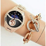 Michael Kors Lauryn Blue Dial Rose Gold Steel Strap Watch for Women - MK3723 Buy Now By Michael Kors