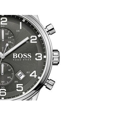 Hugo Boss Aeroliner Black Dial Silver Steel Strap Watch for Men - 1513181 Buy Now By Hugo Boss