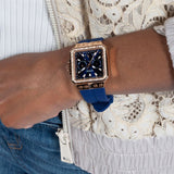 Guess Libra Crystals Blue Dial Blue Silicone Strap Watch For Women - GW0618L2 Buy Now By Guess