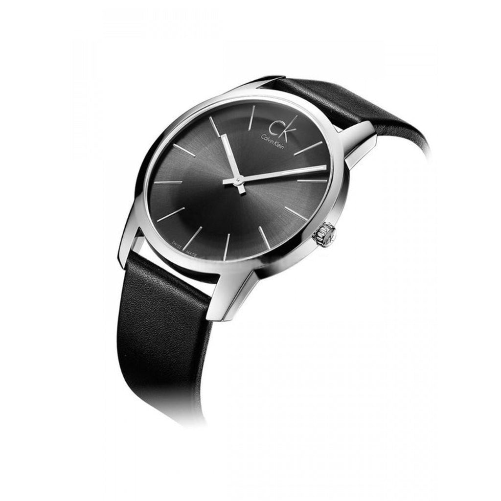 Calvin Klein City Black Dial Black Leather Strap Watch for Men - K2G21107 Buy Now By Calvin Klein