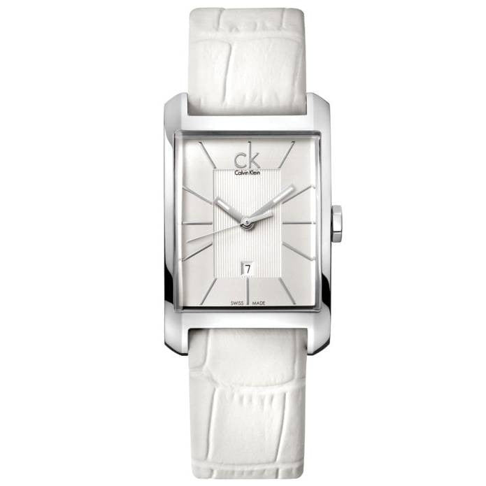 Calvin Klein Window White Dial White Leather Strap Watch for Women - K2M23120 Buy Now By Calvin Klein