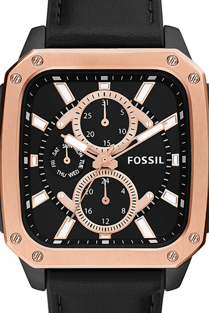 Fossil Multifunction Black Dial Black Leather Strap Watch for Men - BQ2654 Buy Now By Fossil