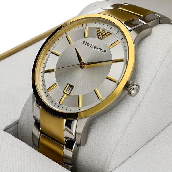 Emporio Armani Renato Silver Dial Two Tone Steel Strap Watch For Men - AR2449 Buy Now By Emporio Armani