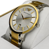 Emporio Armani Renato Silver Dial Two Tone Steel Strap Watch For Men - AR2449 Buy Now By Emporio Armani