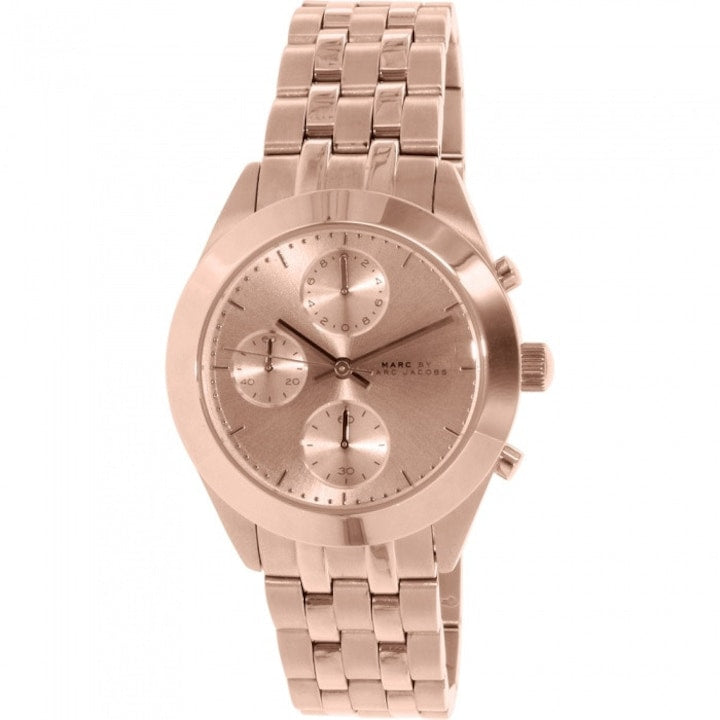 Marc Jacobs Peeker Chronograph Rose Gold Dial Rose Gold Steel Strap Watch for Women - MBM3394 Buy Now By Marc Jacobs