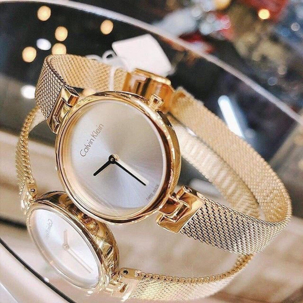 Calvin Klein Authentic White Dial Rose Gold Mesh Bracelet Watch for Women - K8G23526 Buy Now By Calvin Klein