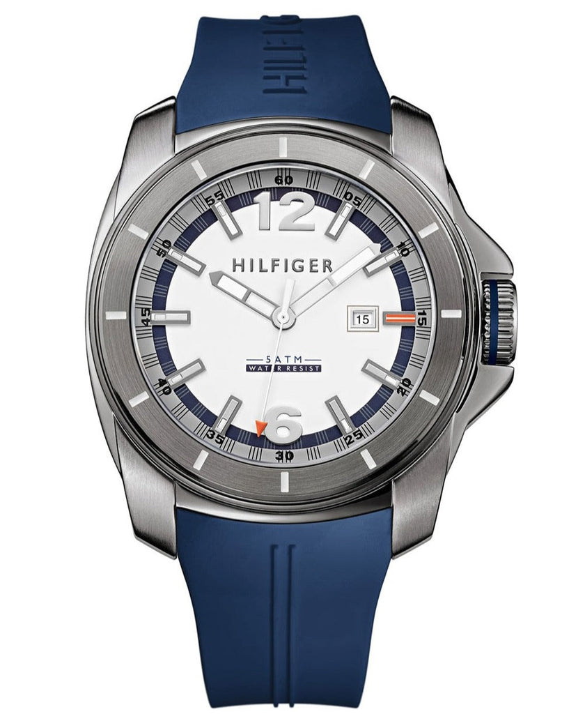 Tommy Hilfiger Windsurf White Dial Blue Rubber Strap Watch for Men - 1791113 Buy Now By Tommy Hilfiger