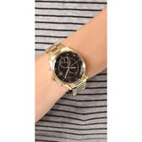 Michael Kors Blair Quartz Black Dial Gold Steel Strap Watch For Women - MK6497 Buy Now By Michael Kors