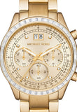 Michael Kors Brinkley Diamonds Gold Dial Gold Steel Strap Watch for Women - MK6187 Buy Now By Michael Kors