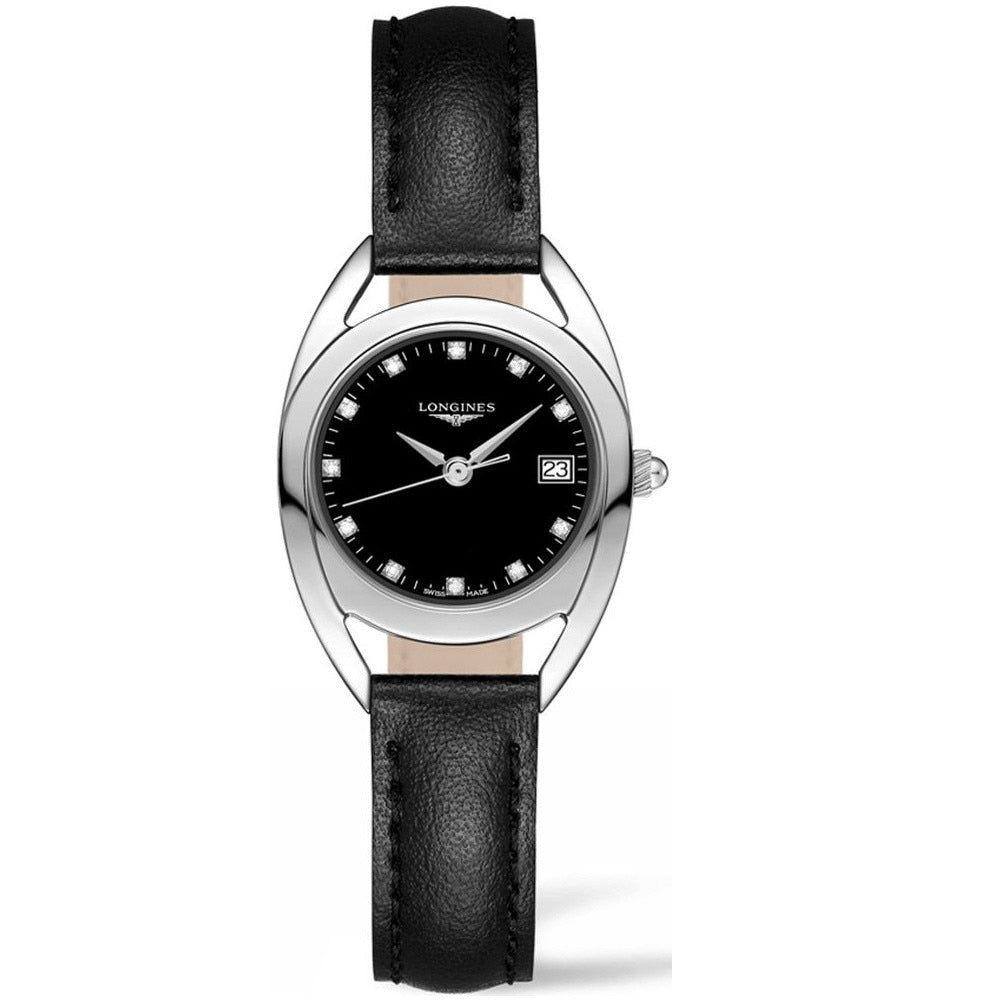 Longines Equestrian Quartz Diamond Black Dial Watch for Women - L6.136.4.57.0 Buy Now By Longines