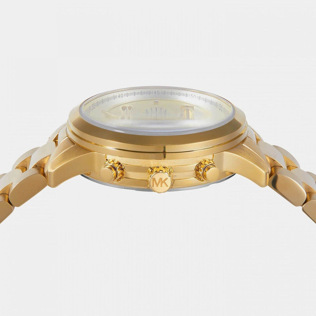 Michael Kors Runway Chronograph Analog Gold Dial Gold Steel Strap Watch for Women - MK7452 Buy Now By Michael Kors