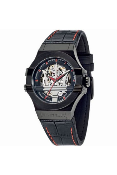 Maserati Potenza Automatic Black Dial Black Leather Strap Watch For Men - R8821108008 Buy Now By Maserati