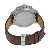 Tissot PRC 200 Chronograph Silver Dial Brown Leather Strap Watch For Men - T055.417.16.037.00 Buy Now By Tissot