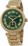 Michael Kors Skylar Green Dial Gold Steel Strap Watch for Women - MK6065 Buy Now By Michael Kors