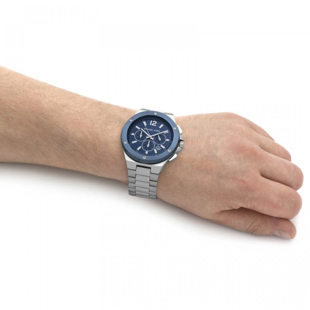 Michael Kors Lennox Chronograph Blue Dial Silver Steel Strap Watch For Men - MK8938 Buy Now By Michael Kors