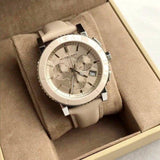 Burberry City Chronograph White Dial White Leather Strap Watch For Women - BU9701 Buy Now By Burberry