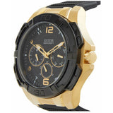 Guess Genesis Chronograph Black Dial Black Silicone Strap Watch For Men - GW0100G1 Buy Now By Guess