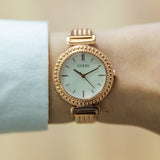 Guess Monroe Silver Dial Rose Gold Steel Strap Watch For Women - W1152L3 Buy Now By Guess