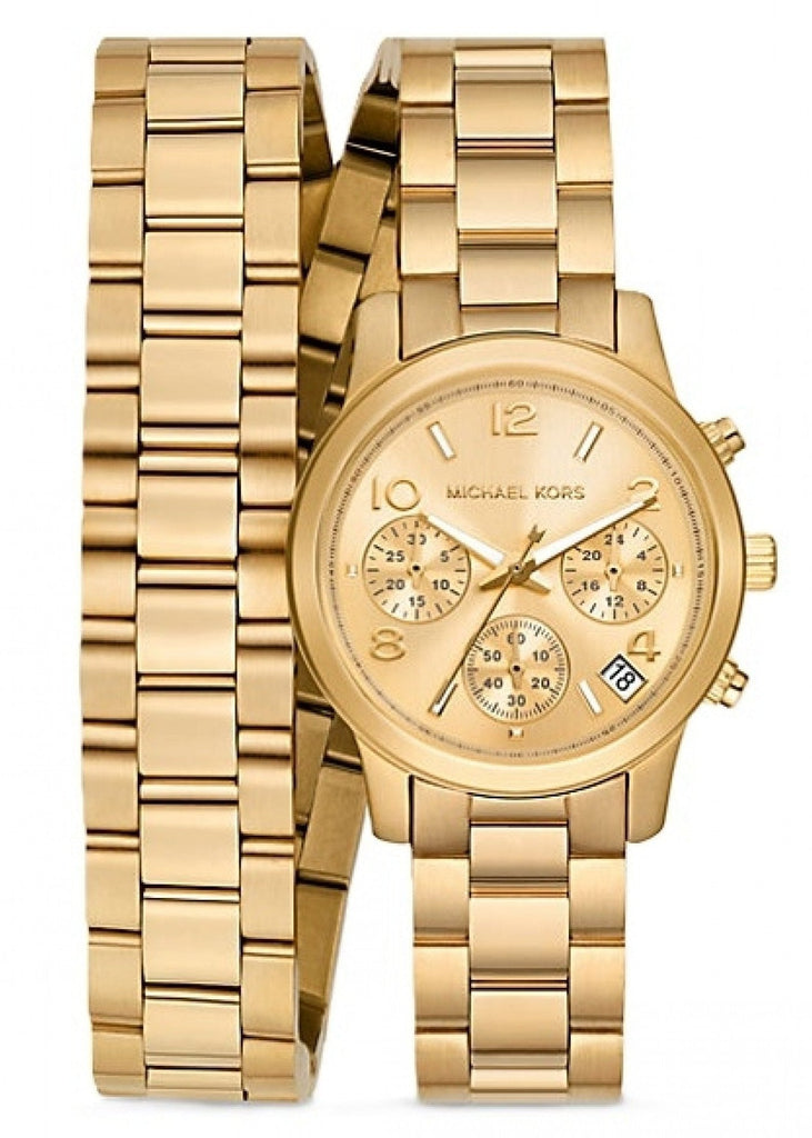 Michael Kors Runway Chronograph Analog Gold Dial Gold Steel Strap Watch for Women - MK7452 Buy Now By Michael Kors